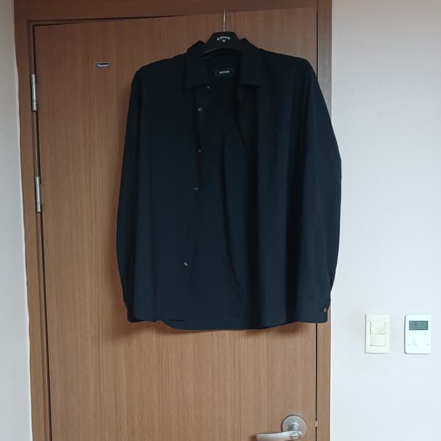 시스템옴므 남성 블랙 울 셔츠105 