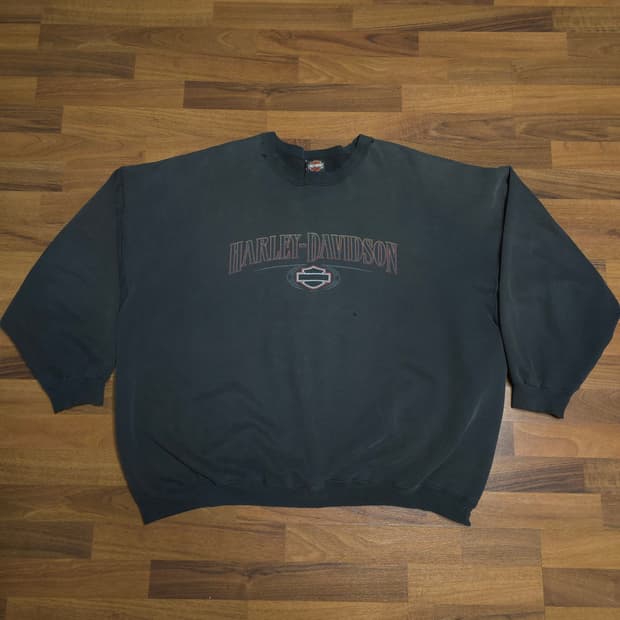 [3XL]00s 할리데이비슨 스웻셔츠 블랙