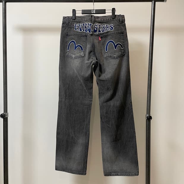 (34) Evisu 에비수 힙합 그레이 흑청 데님팬츠