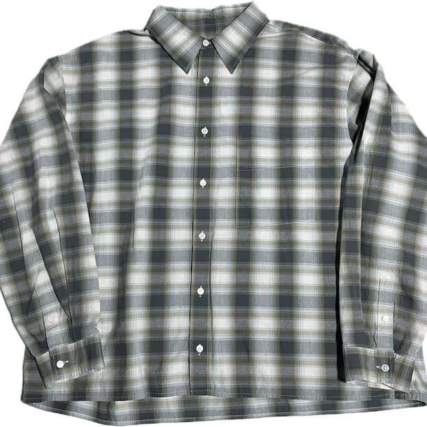 해칭룸 크롭 셔츠 옴브레 3사이즈