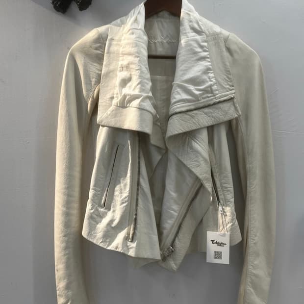 릭오웬스 양가죽 라이더 자켓