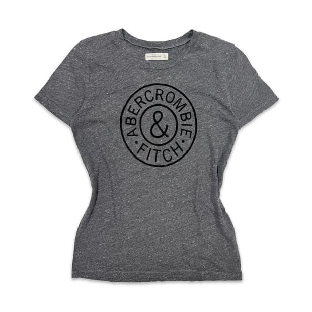 빈티지 아베크롬비 그레이 로고 반팔티