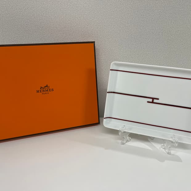 에르메스 리듬 레드 스퀘어 플레이트 1P HERMES