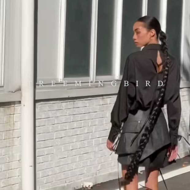 트리밍버드 Stepped Hemline Long Strap Shirts