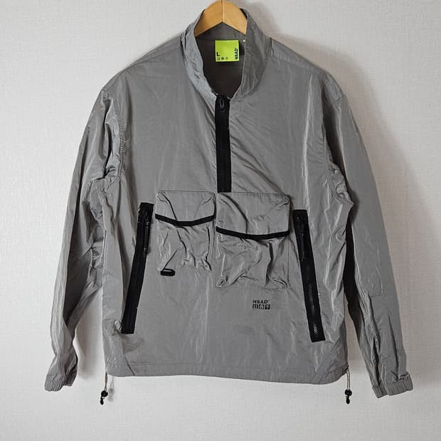 엔에스에이디 NSAD 나일론 메탈릭 아노락 바람막이 자켓 L (새상품)