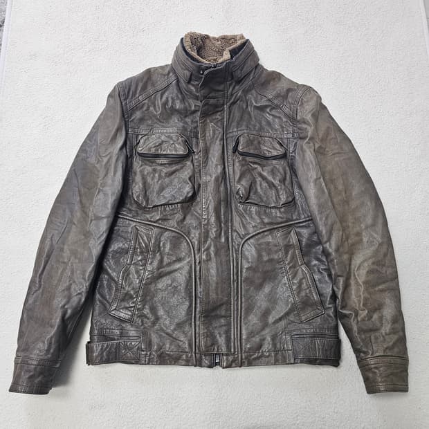 100 지오지아 남자 페이딩 양가죽 자켓