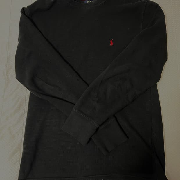 폴로 와플니트 M 블랙