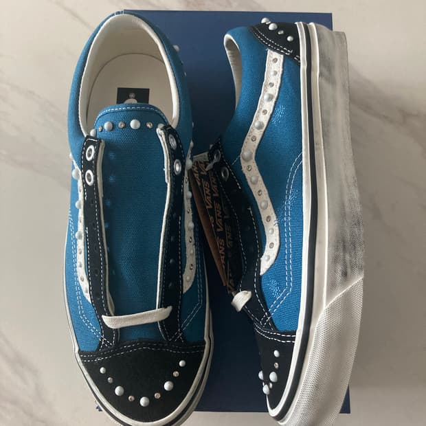 반스 lx 올드스쿨36 펄라이즈드 네이비 블랙 275 새상품