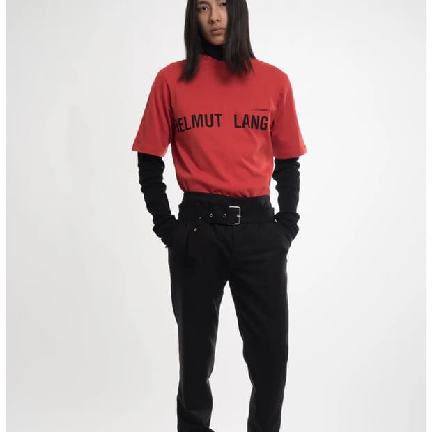 헬무트랭 레드 캠페인 티셔츠 M
