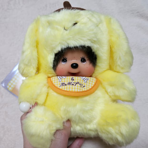 고전 산리오 몬치치 콜라보 폼폼푸린 몬치치 인형