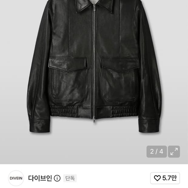 다이브인 고트 스킨 A2 자켓 (새상품)