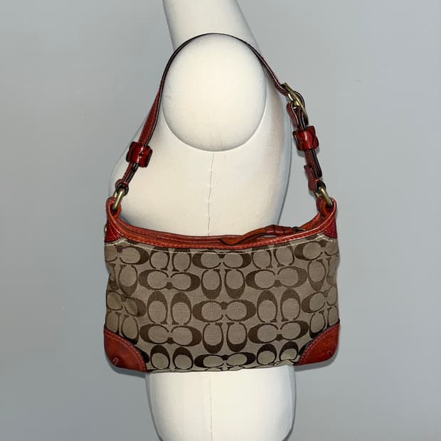 90ss Coach Red Shoulder bag