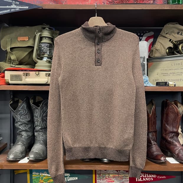 폴로 랄프로렌 신형 라벨 하프 버튼 니트 스웨터 컨트리