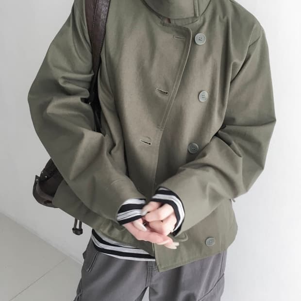 샵오르 더블버튼 자켓 야상