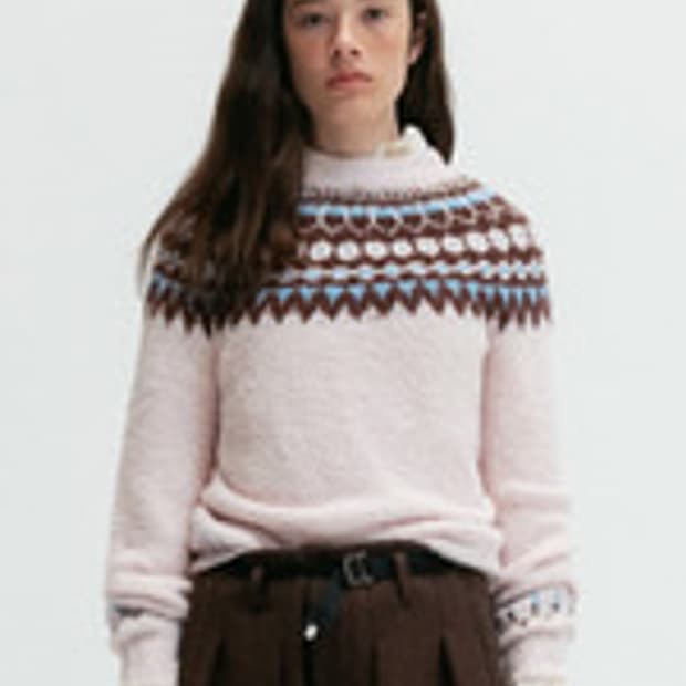 VIA JACQUARD HALFNECK KNIT