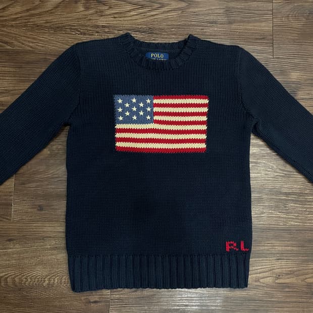 (여성44) 폴로 랄프로렌 여성 성조기 니트 스웨터
