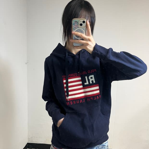 Polo Ralph Lauren Navy Flag Hoodie
