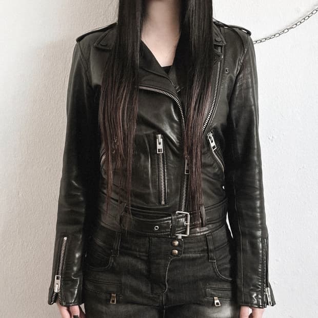 올세인츠 스투지 사선지퍼 라이더자켓