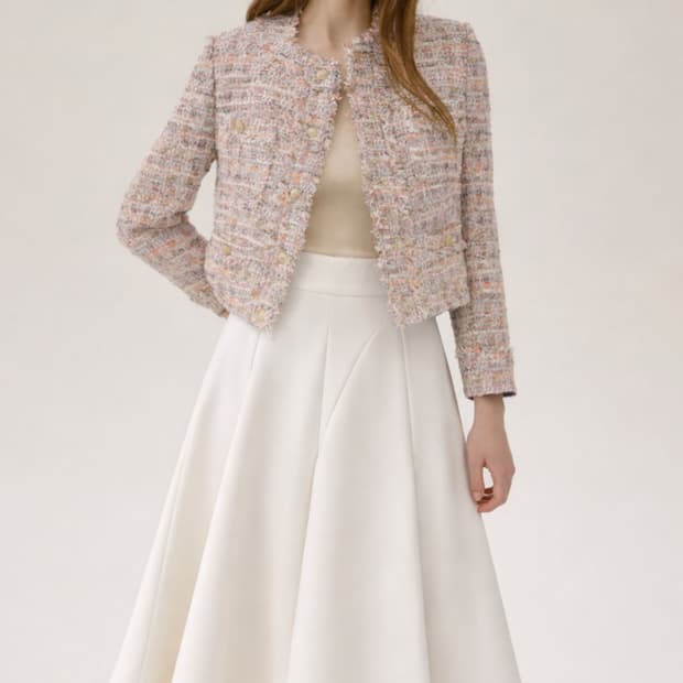 미샤 솔리드 플레어 스커트 44사이즈