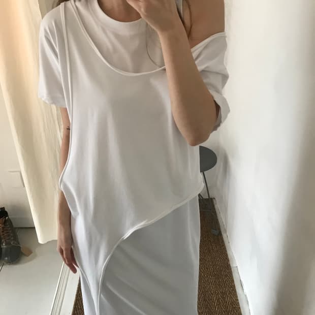 layered cotton dress