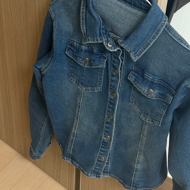 에드모어 슬림핏 스판 데님 셔츠