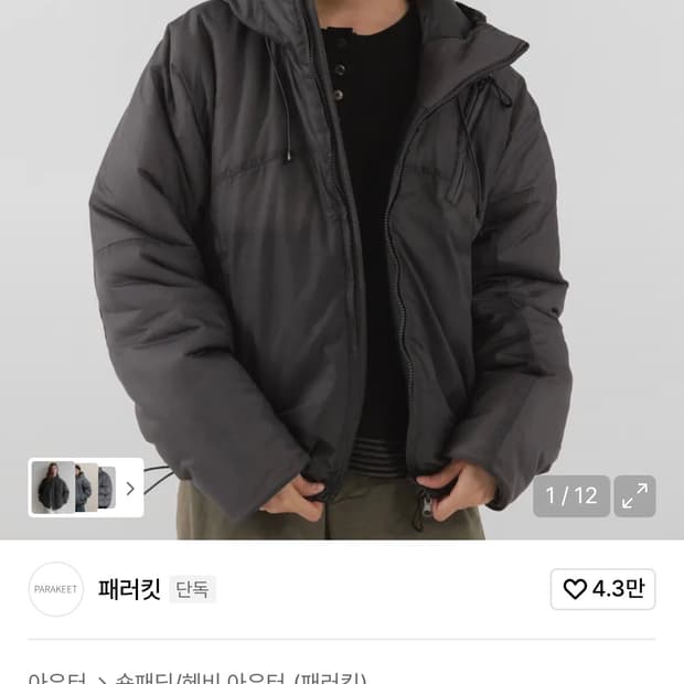 패러킷 패딩