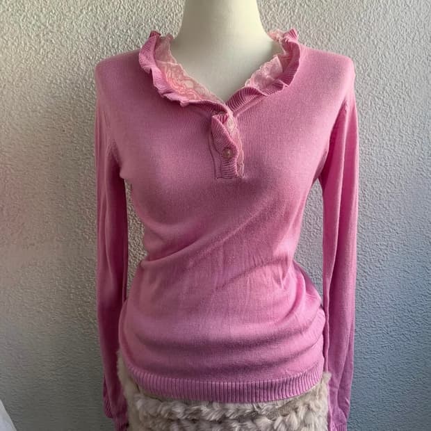 레이어드 핑크 레이스 이너티