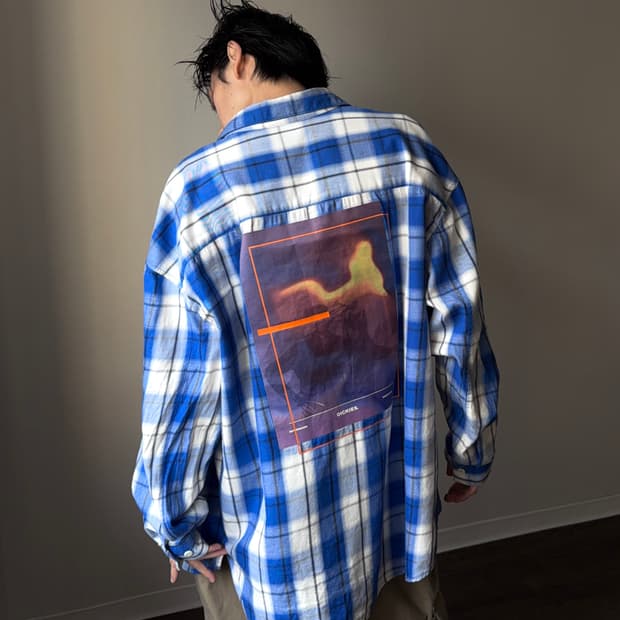 Dickies 앱스트랙트 프린트 체크 셔츠