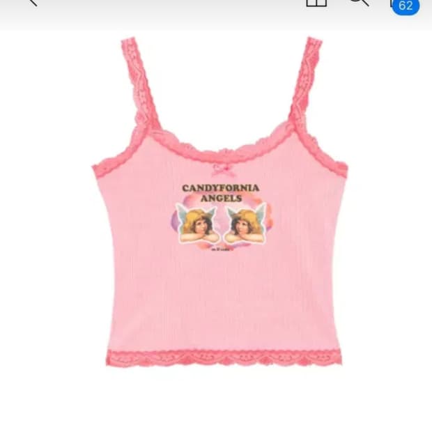 애즈이프캘리 에즈이프캘리 엔젤 윙스 슬리브리스 탑 핑크