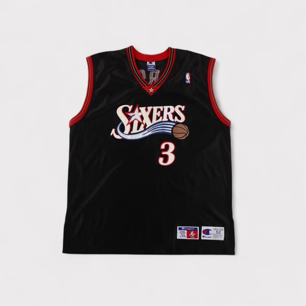 [XXL] 00's 챔피온 NBA 필라델피아 식서스 아이버슨 어센틱 져지