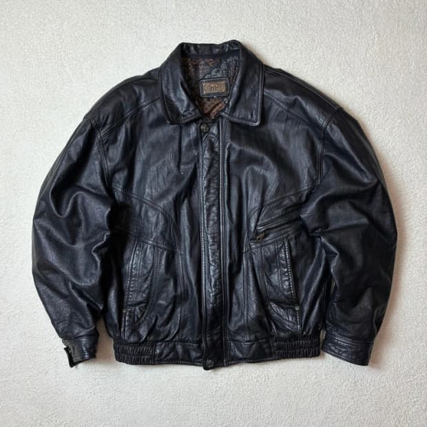 WinStan 90's A-1 리얼 레더 봄버 자켓 PN6377