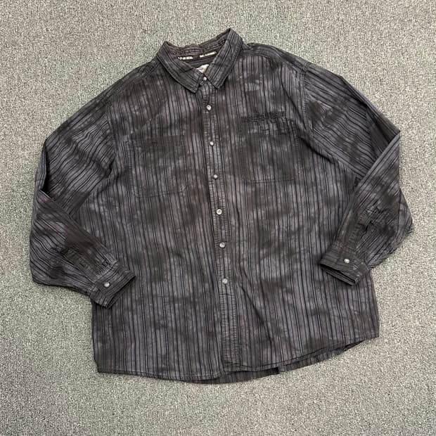 3XL)할리데이비슨 vintage 스트라이프 후면 패치 긴팔셔츠