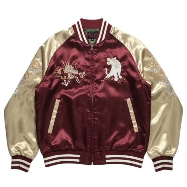 一心如鏡 龍虎相搏 Embroidery Sukajan - L﻿