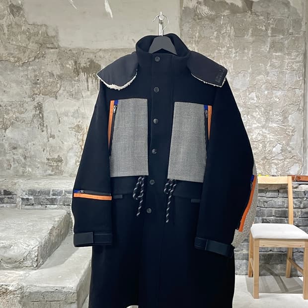 소이 스튜디오 블랙 익스클루시브 울 가이드 파카