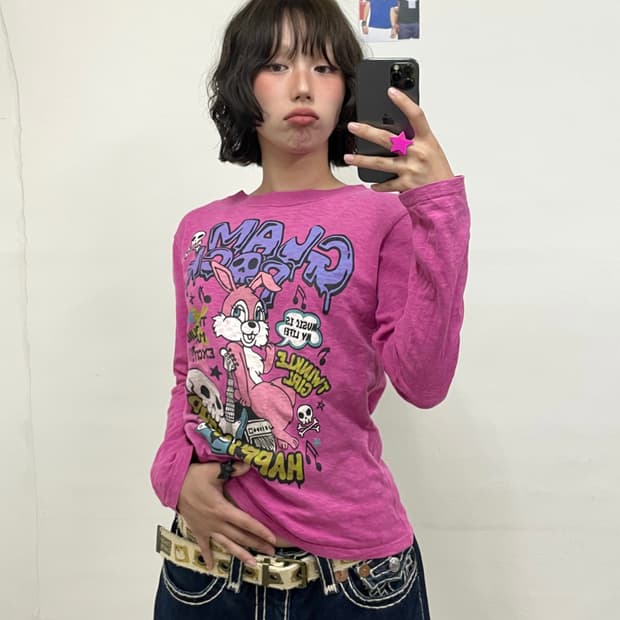 Rock bunny pink long sleeve 