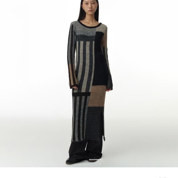 밀로우먼 패치워크 맥시니트원피스 새제품