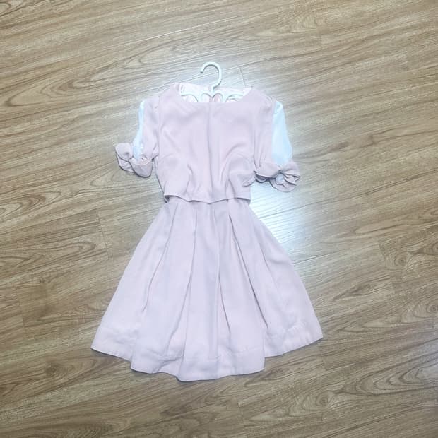 빈티지 딸기우유 핑크 리본 레이스 원피스 히메갸루 로걀 라떼 발레코어