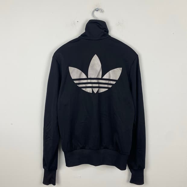 아디다스 파이어버드 검은 검회 백로고 트랙자켓 져지 L <481>