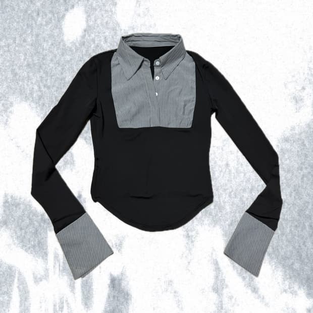 Striped Geek-Chic Long Sleeve Tee