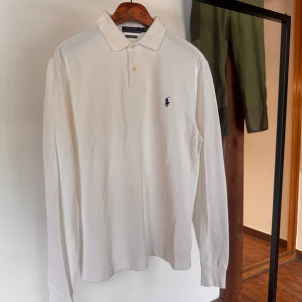 Polo 폴로 랄프로렌 피케 롱슬리브 화이트 m C683