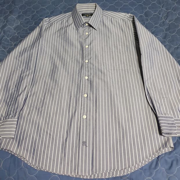 카운테스마라 뉴욕 스트라이프  페이퍼 긴팔셔츠 블루 (105)