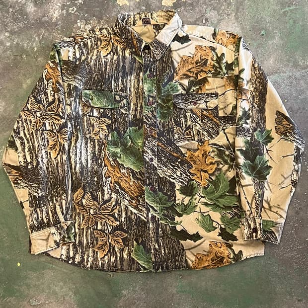 90's [XL] Walls 리얼트리 카모 셔츠 빈티지 헌팅 아우터 셔츠