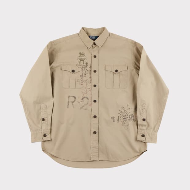 [L] 90's 폴로 랄프로렌 더블 포켓 밀리터리 셔츠
