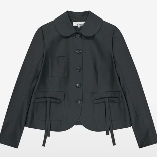 뚜오미오 자켓ROUND COLLAR RIBBON JACKET 