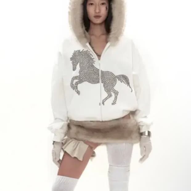604service 퍼 후드집업