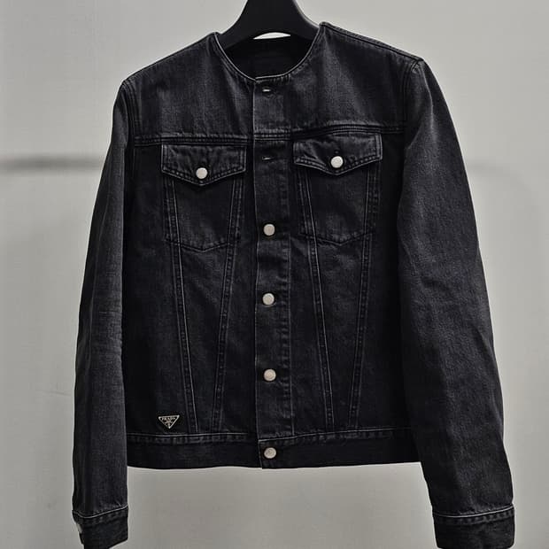 프라다 삼각로고 데님자켓 L사이즈 