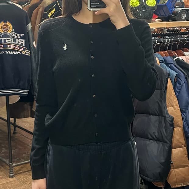 [HI] 폴로 니트 가디건 블랙