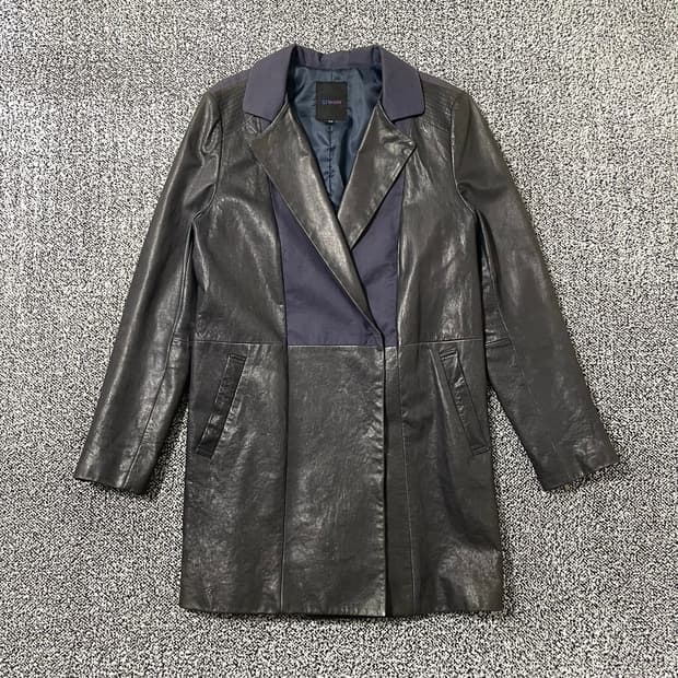 빈티지9. SJ WANI 이태리 양가죽 가죽자켓 레더 라이더 배색