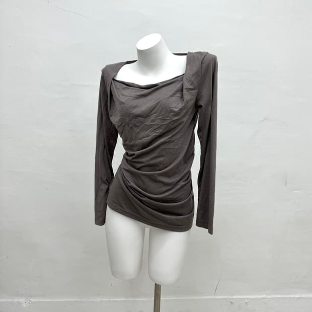 drape shirring detail sleeve 