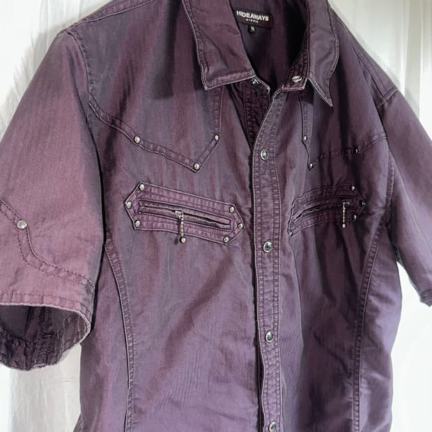 HIDEAWAYS 빈티지 반팔 셔츠